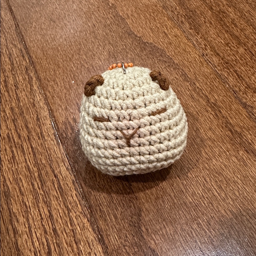 Crocheted capybara Keychain or bag charm